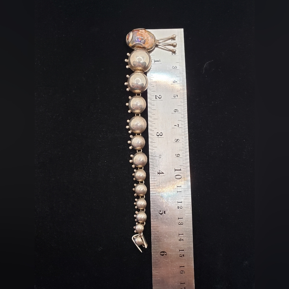 Reveriano Castillo Taxco Sterling Quartz Caterpillar Brooch Whimsical  6 inch - Picture 8 of 13